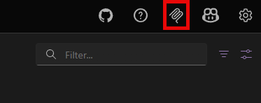 The Aspire MCP server button