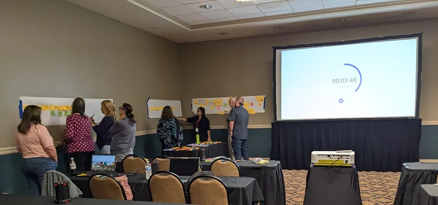 People working through ordering their events in their processes at devUp in St. Louis, MO