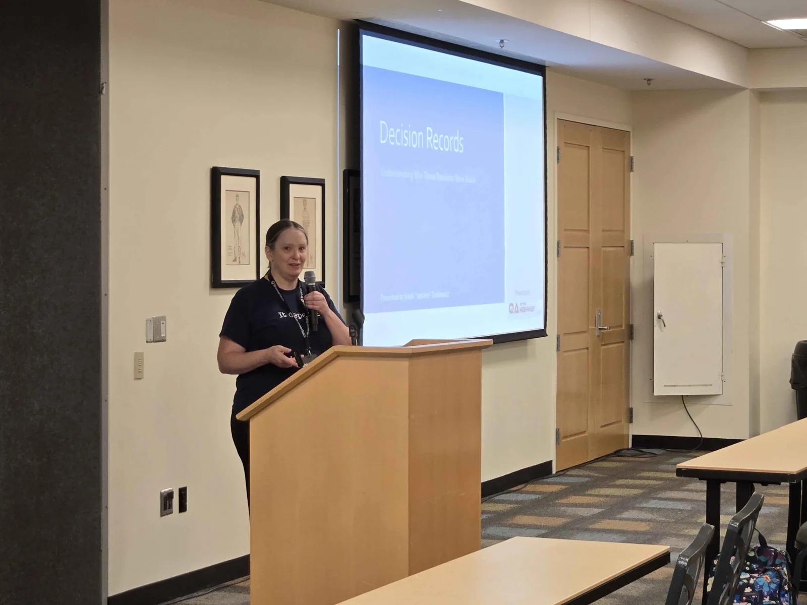 Sadukie - Presenting on Decision Records.